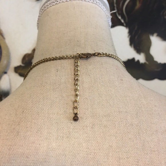 Vintage layered chain red sparkle bead necklace - Picture 4 of 7